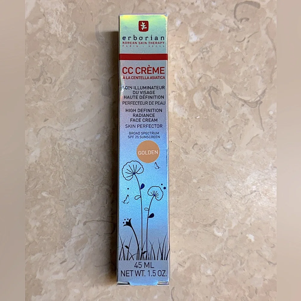 ERBORIAN Korean CC Crème High Definition Radiance Cream Skin Perfector GOLDEN